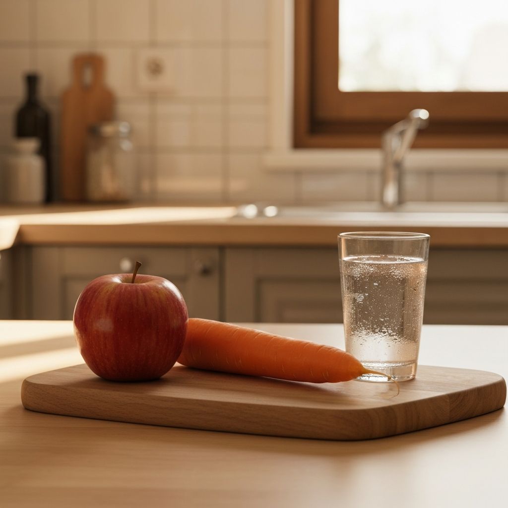 Everyday kitchen with fresh ingredients